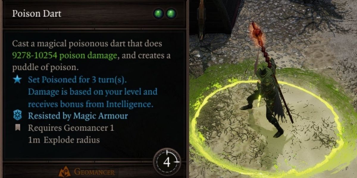 Poison dart can help heal undead characters in divinity 2