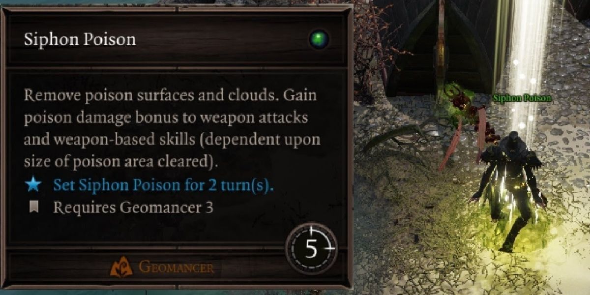 Siphon Poison is a great skill to get a damage buff in divinity 2
