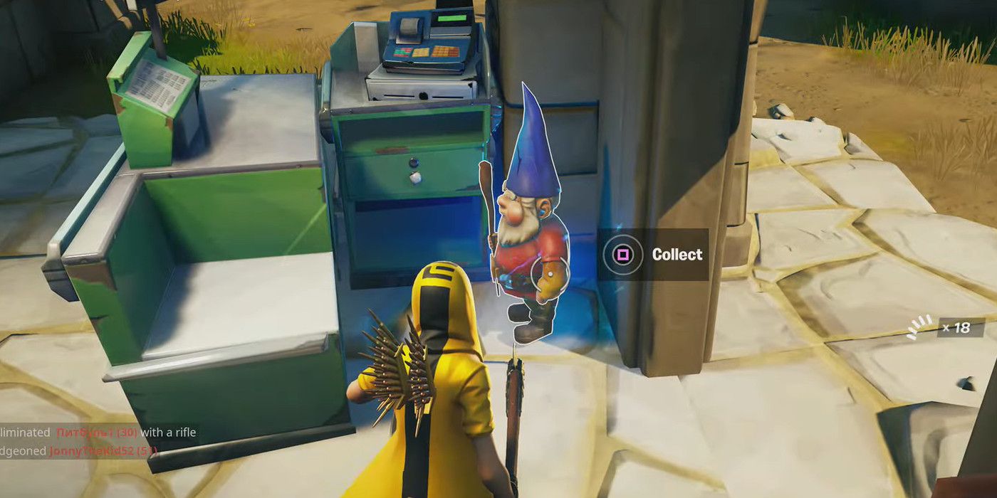 Collecting Gnome Locations Fort Crumpet and Holly Hedges Fortnite Week 5
