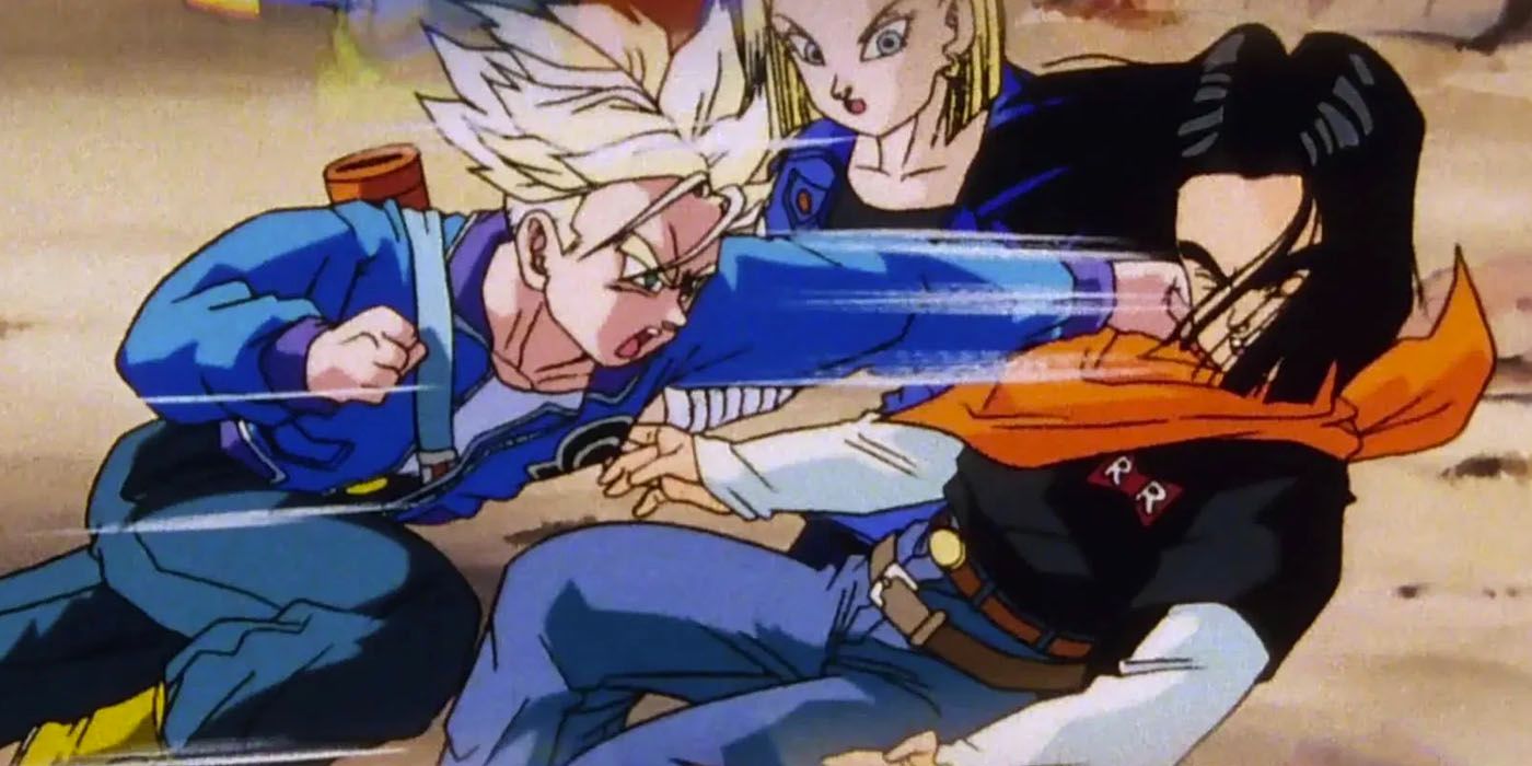 Future Trunks vs Androids 17 and 18