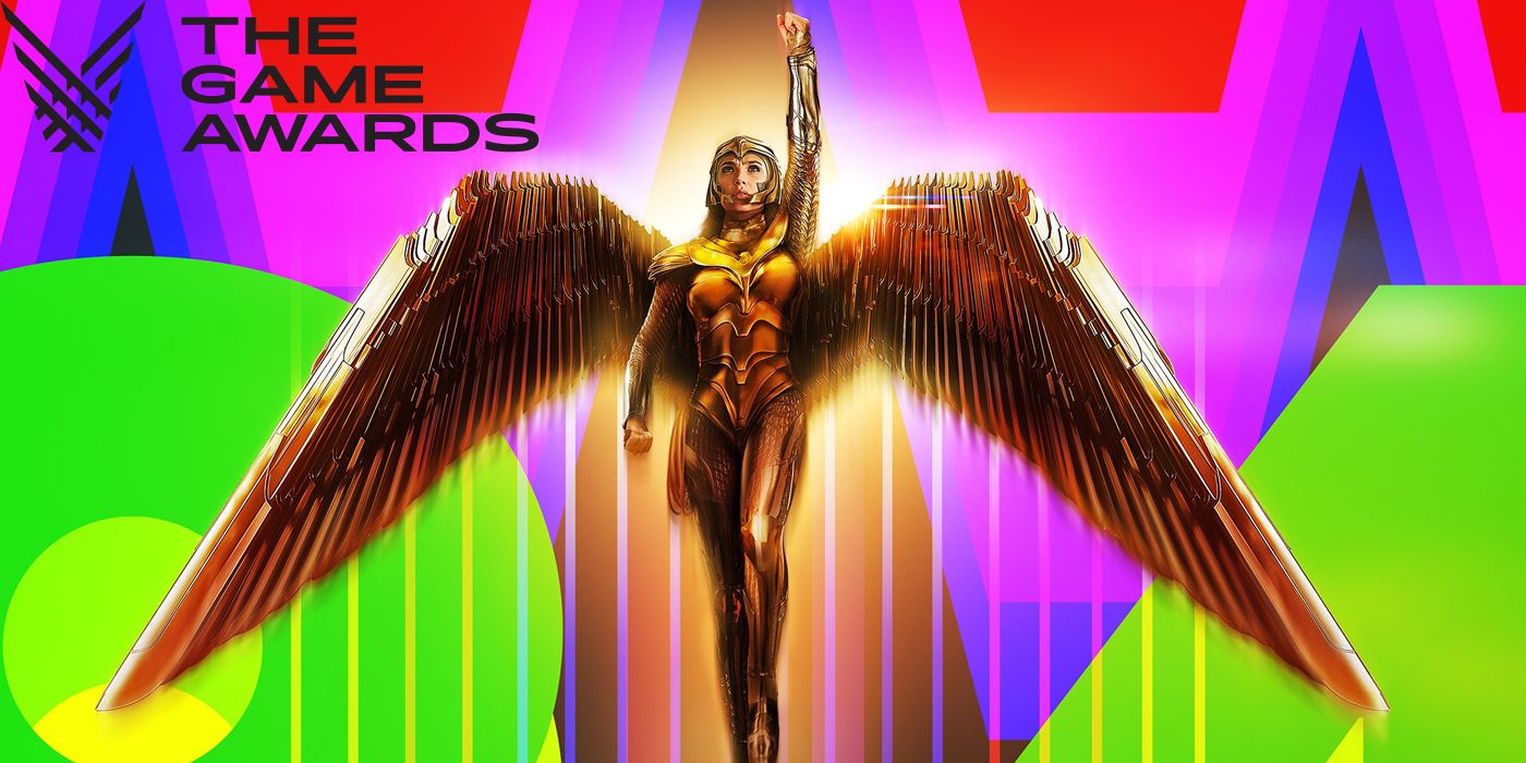 Gal Gadot as Wonder Woman with The Game Awards logo