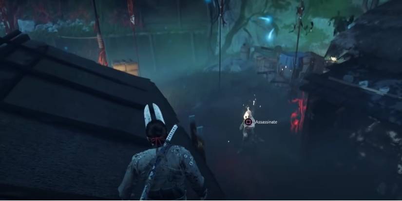 Ghost Of Tsushima Legends Assassin On Top Of Building Over Enemy