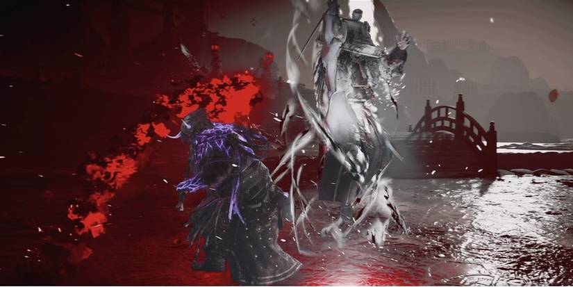 Ghost Of Tsushima Legends Taking Damage From A Spectre