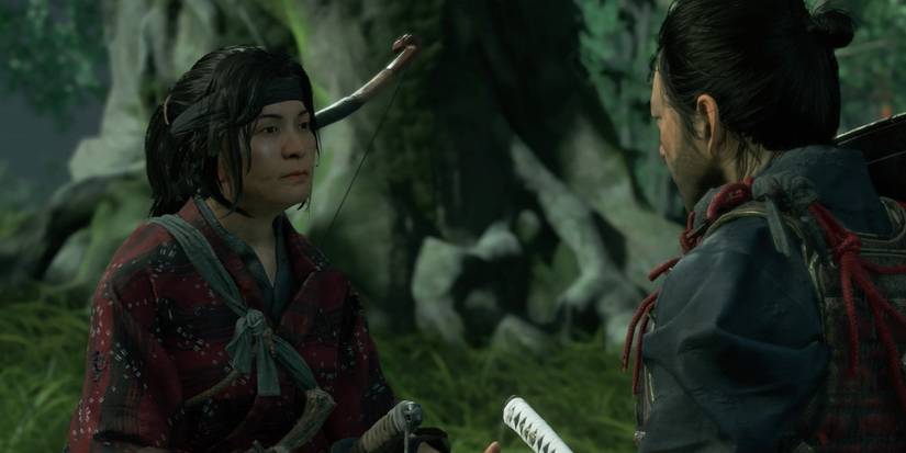 Yuna after saving Jin in Ghost of Tsushima