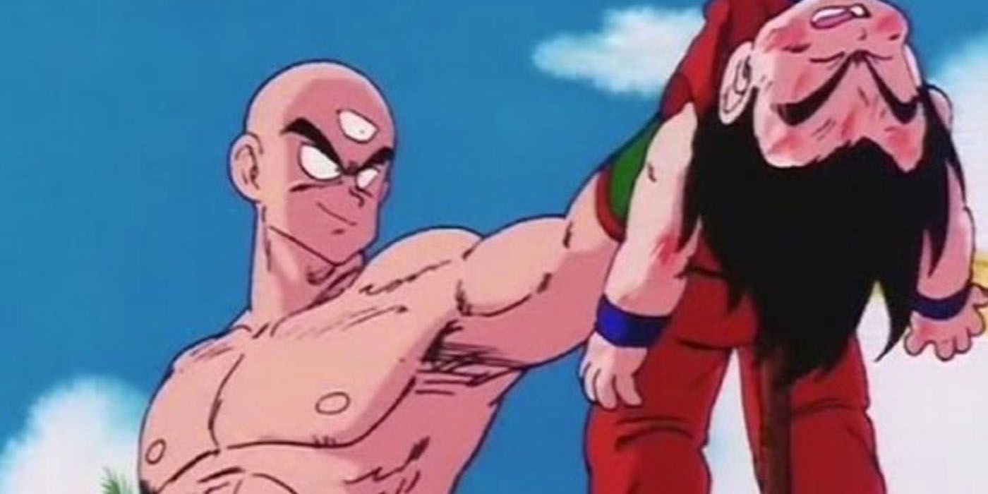 Goku vs Tenshinhan during the 22nd World Martial Arts Tournament in Dragon Ball