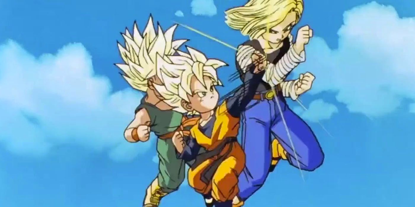 Goten and Trunks vs Android 18