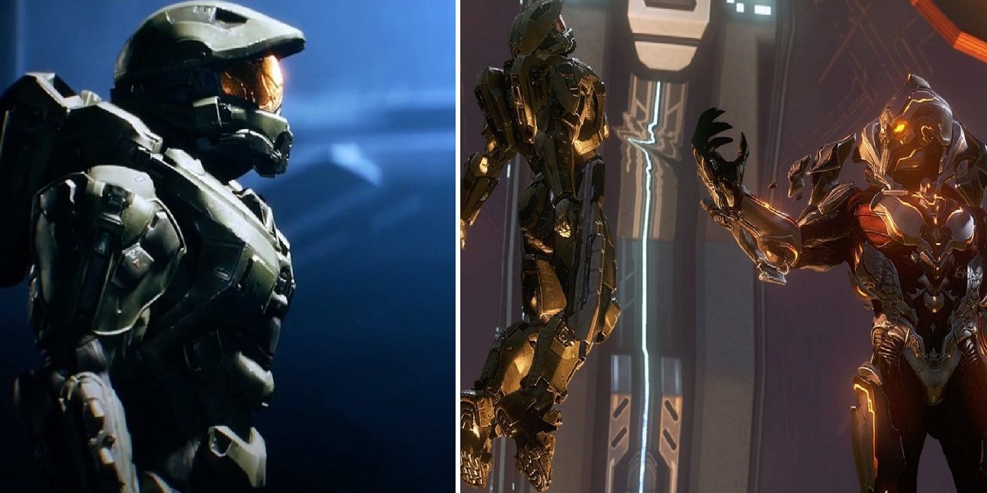 Halo Master Chief split image the Didact