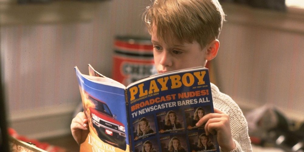 Home Alone Kevin reading Playboy