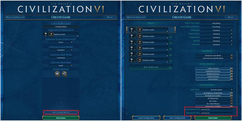 How To Enter A Map Seed For Civilization 6