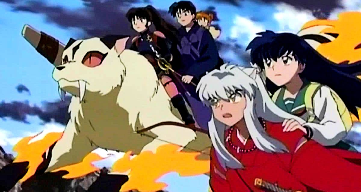 the main characters of the anime inuyasha traveling together