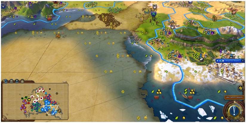 A starting location on a coast with natural wonders nearby