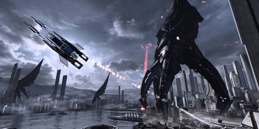 Shot of Reapers in Mass Effect
