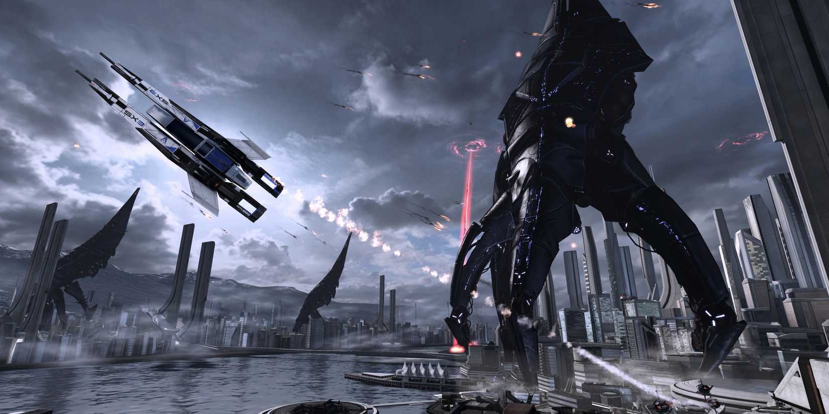Shot of Reapers in Mass Effect