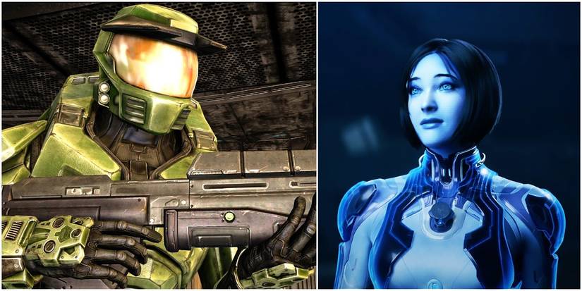 image of Master Chief talking to Cortana