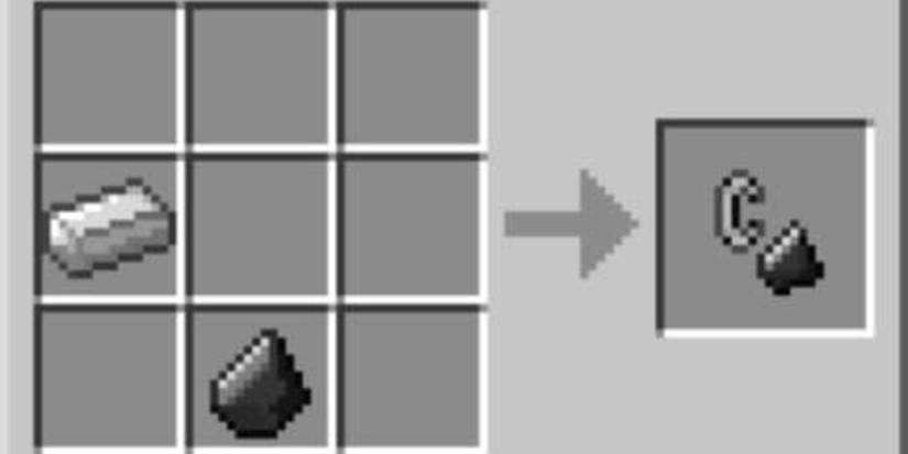 Minecraft Flint and steel crafting recipe