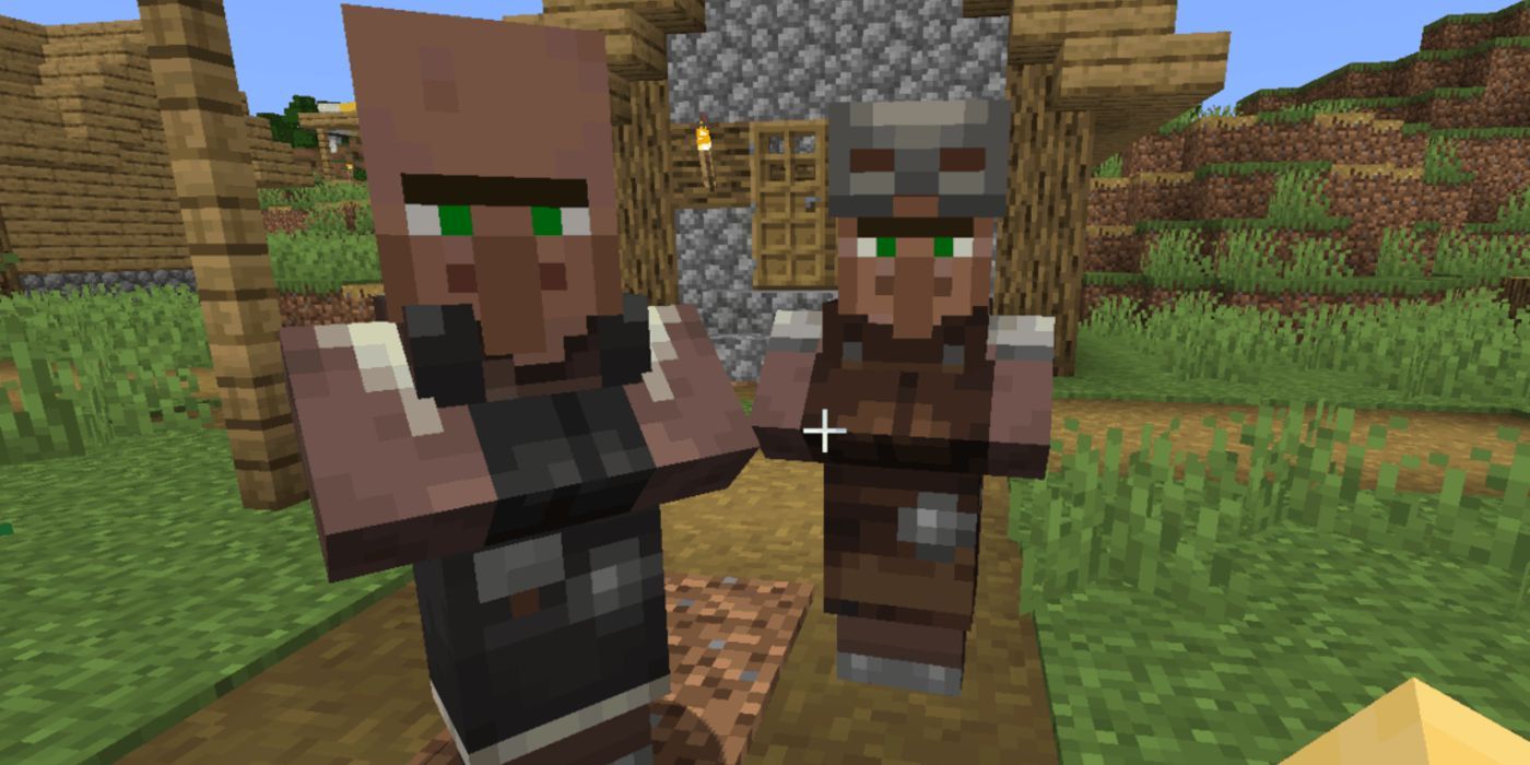 Minecraft two villagers