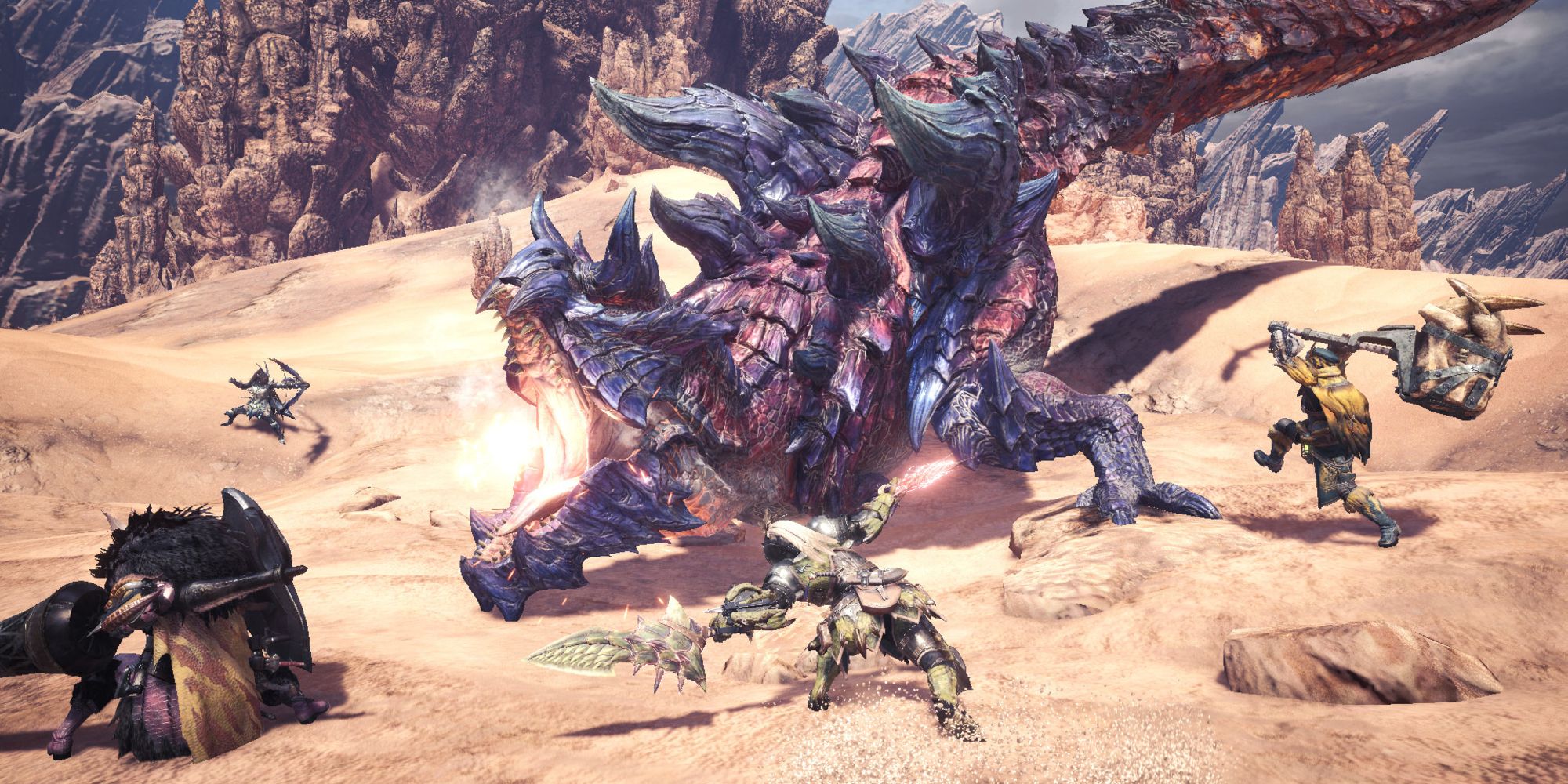 A team hunt in Monster Hunter World