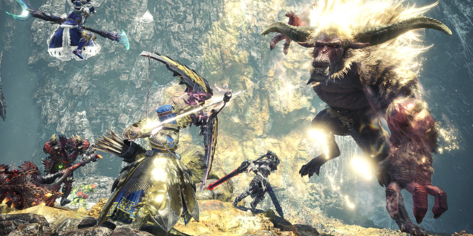 Monster hunter world team rajang insect glaive greatsword hammer team