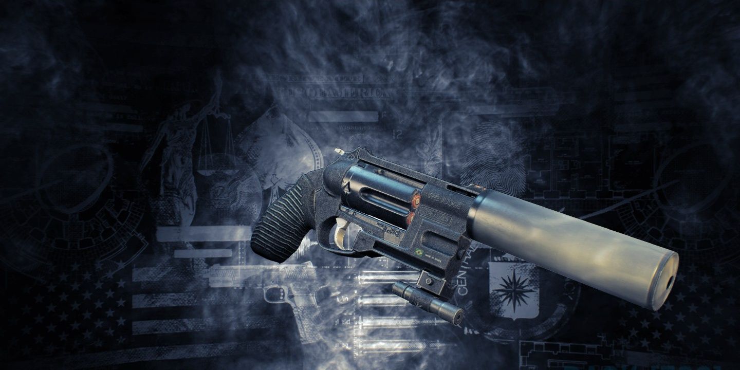 A pistol with a suppressor in Payday 2