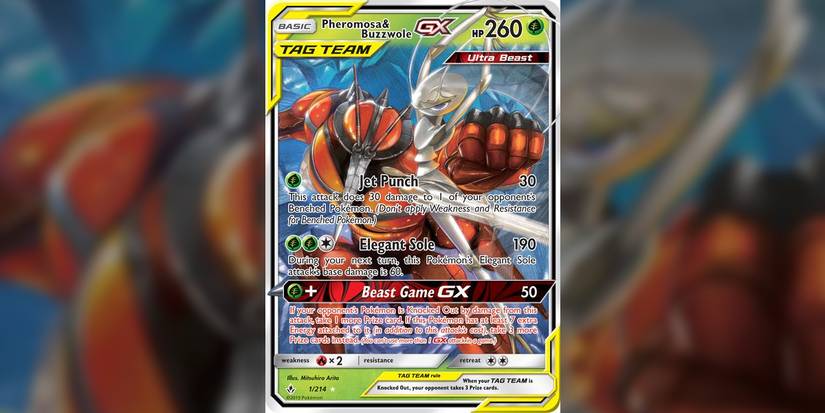 2 fighting ultra beasts on the same pokemon tcg card.