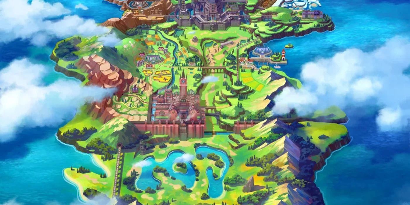 Pokemon Sword & Shield Galar Region Map