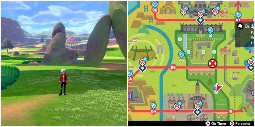 Pokemon Sword and Shield Wild Area Map Stony Wilderness