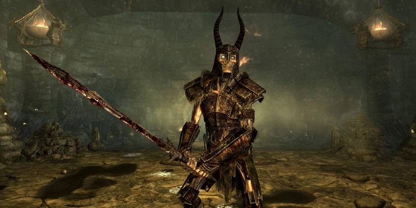 Red Eagle Wielding Sword From The Elder Scrolls V Skyrim