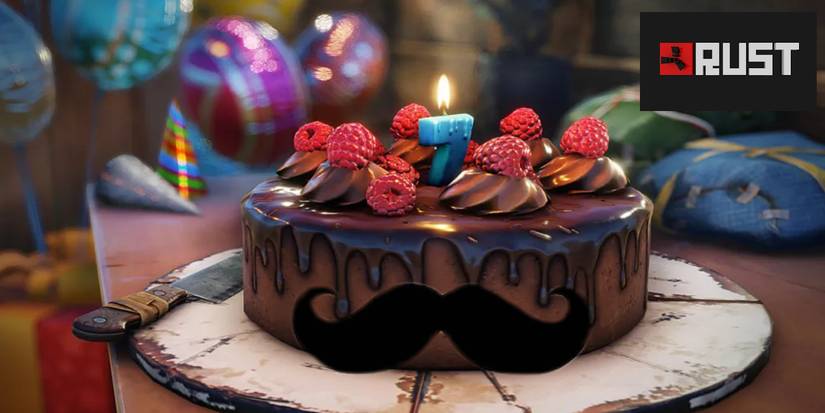 Rust seventh anniversary Movember cake