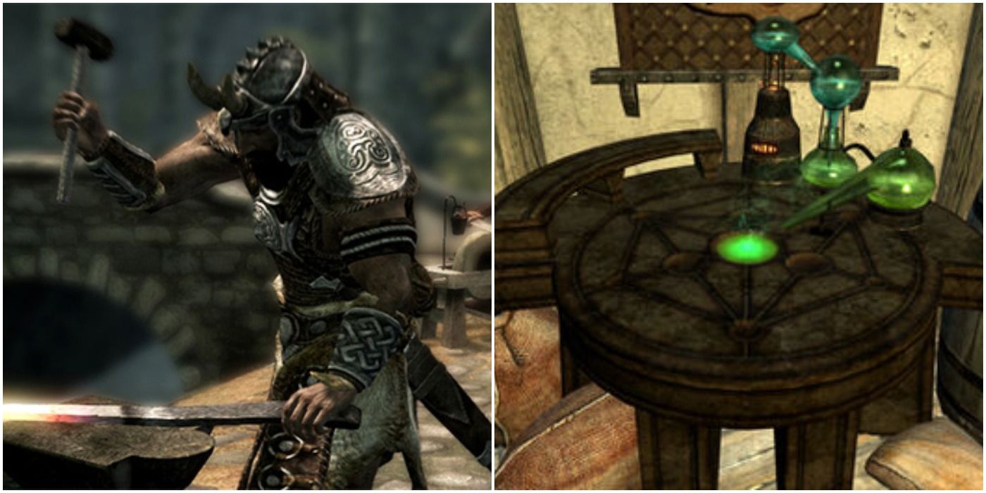 Smithing and an Alchemy Lab in Skyrim