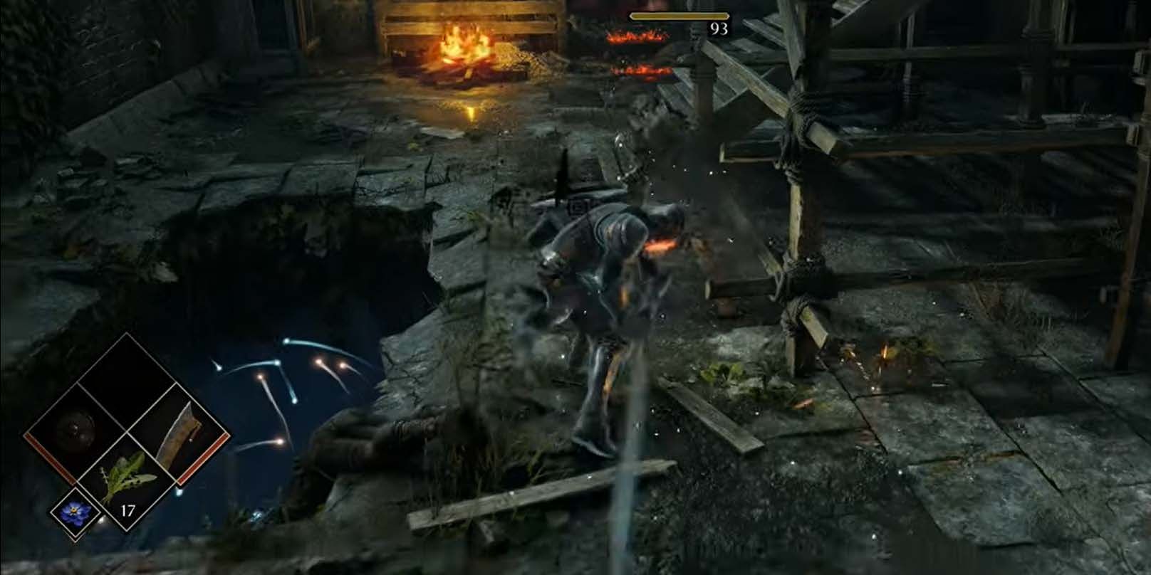 The Player Character Fights Near the Roof of Miralda's Execution Room