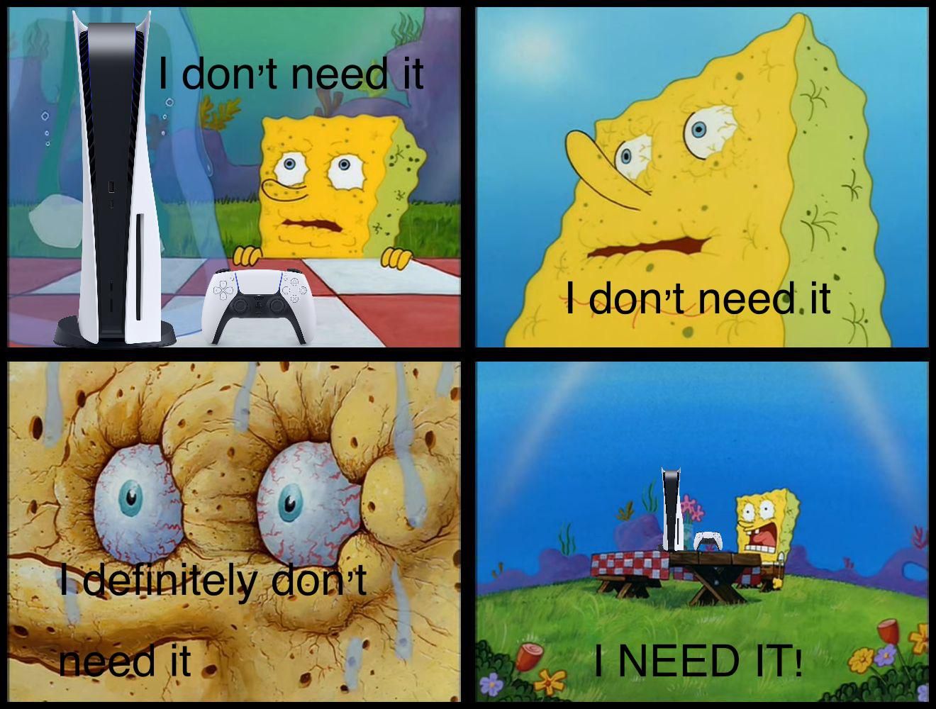 SpongeBob really needs a PS5 meme