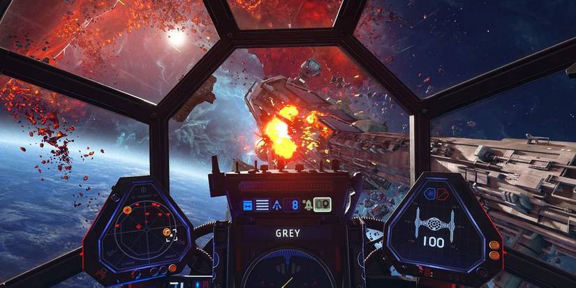 Simulation Star Wars Squadrons In Cockpit Attack