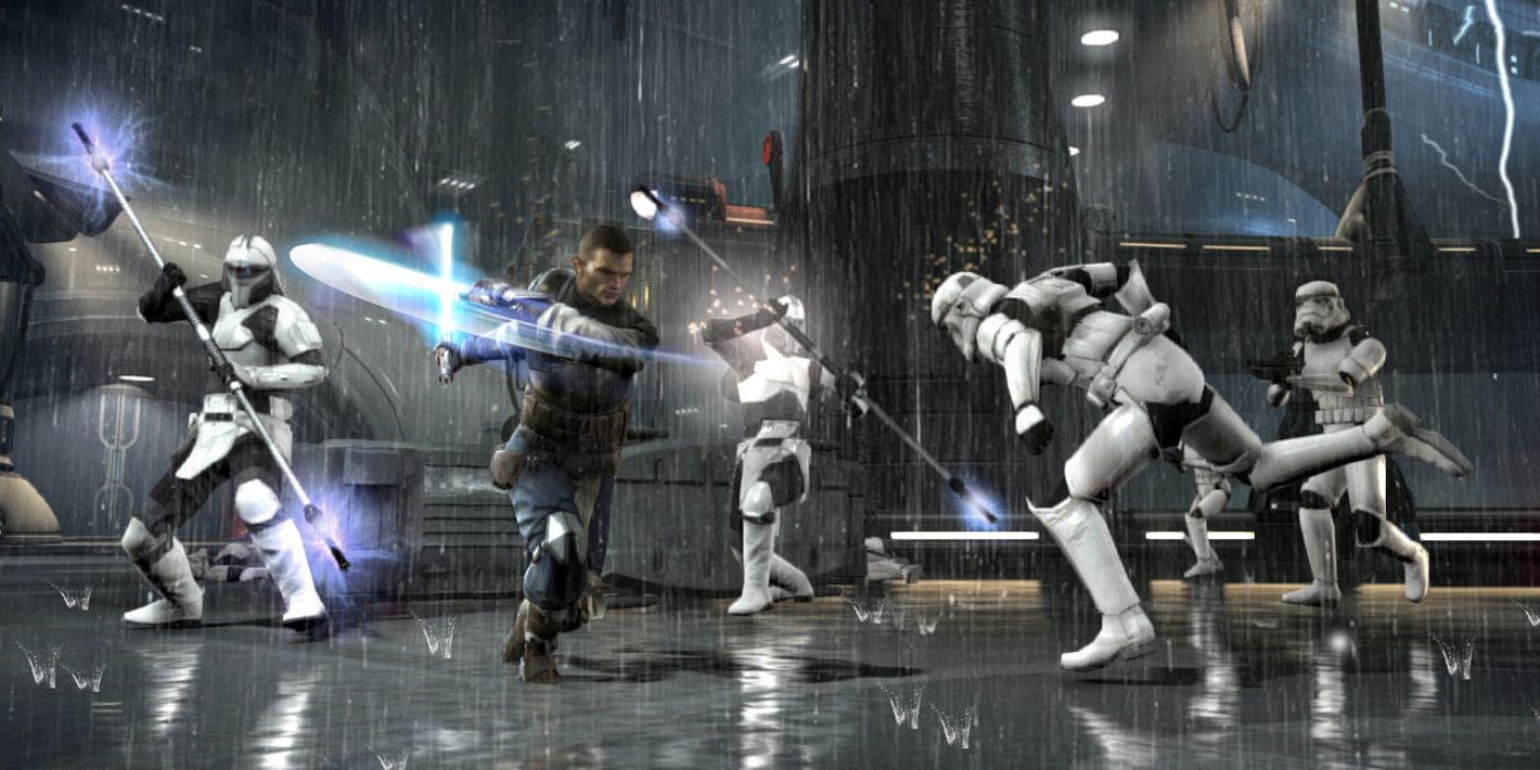 Star Wars The Force Unleashed 2 Screenshot Starkiller Killing Stormtroopers