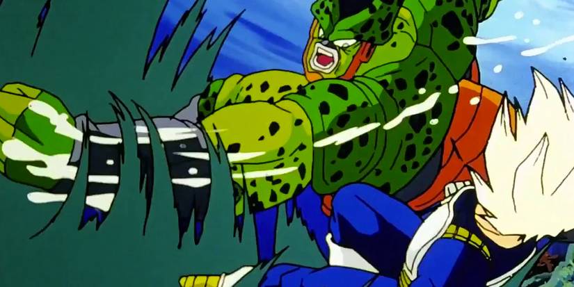 Super Saiyan Vegeta vs Semi Perfect Cell