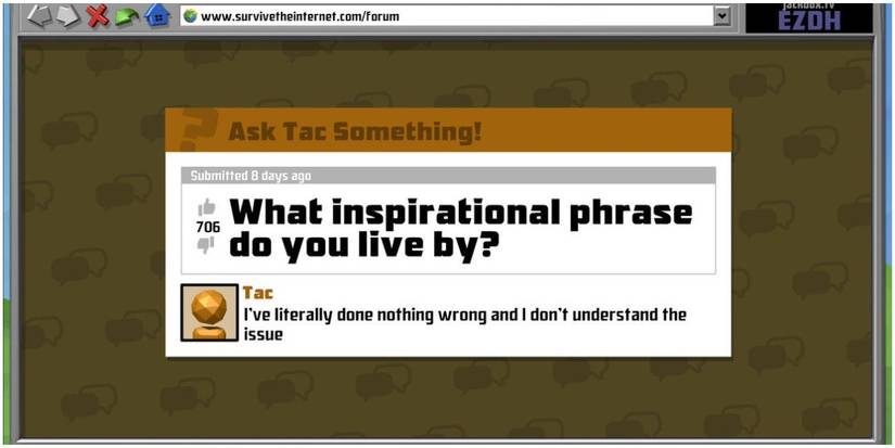 Survive The Internet Inspirational Phrase question on Jackbox Party Pack 4