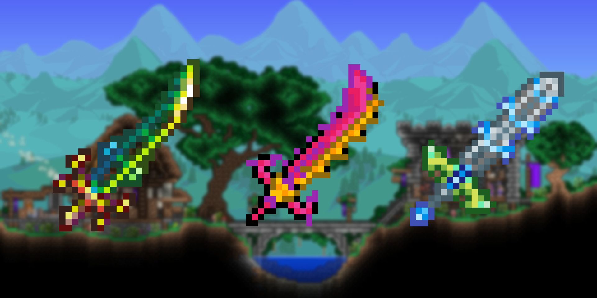 Many of the swords in Terraria