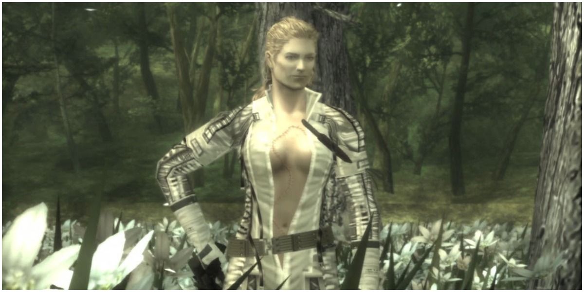 The Boss Snake Eater standing in a field before boss fight