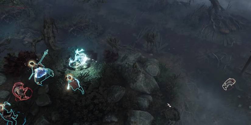 The party keeping their distance from one enemy and surround another - Baldurs Gate 3 DPS Tips