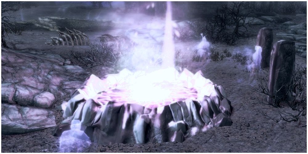 A soul fountain inside of the Soul Cairn