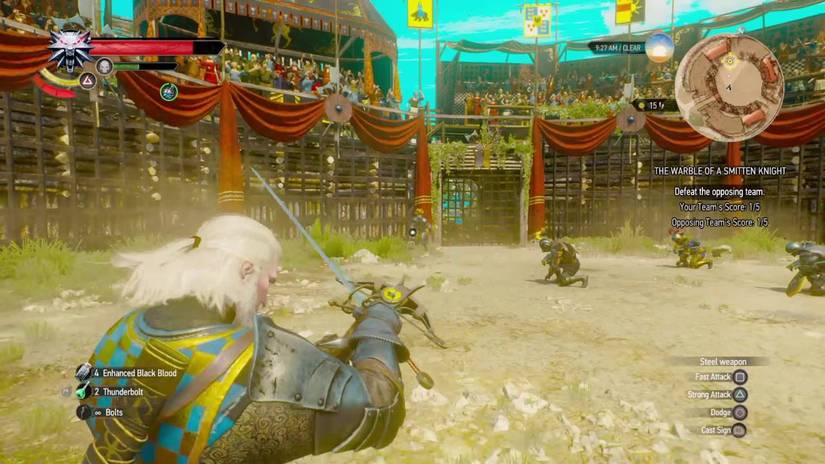 Geralt face to face against champions in tourney quest