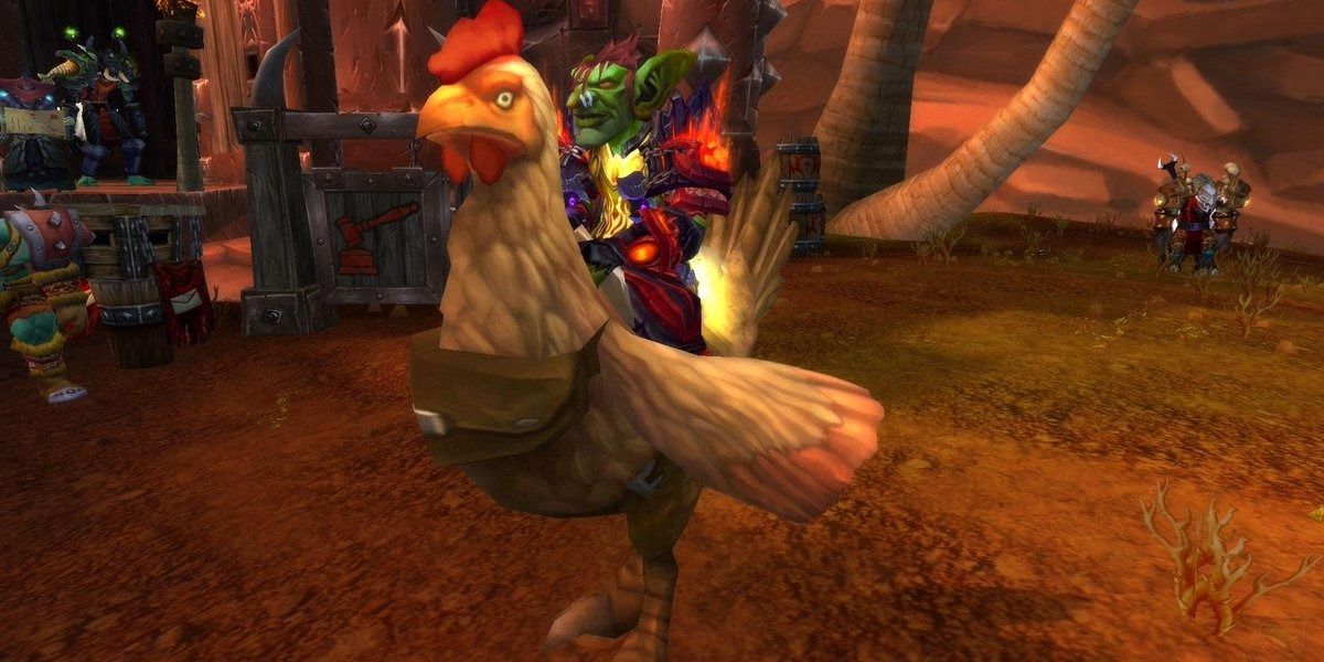 WoW El Pollo Grande Mount With Goblin Passenger