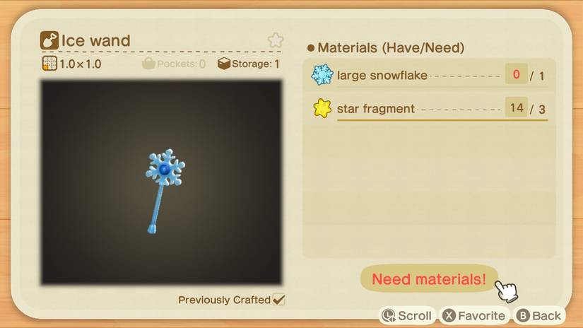 animal crossing new horizons ice wand