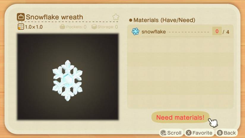 animal crossing new horizons snow wreath
