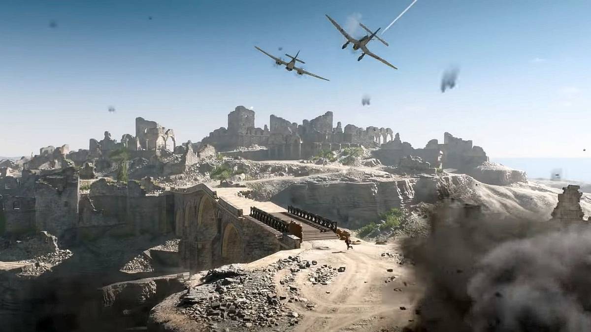 planes on battlefield 5's hamada map