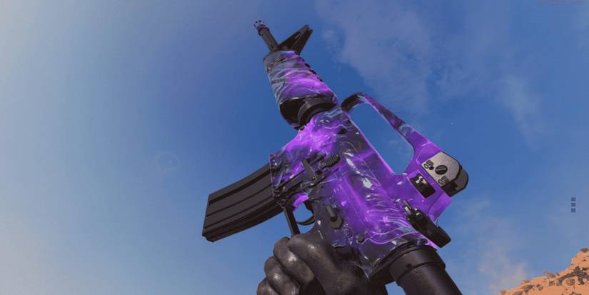m16 with dark matter camo bocw