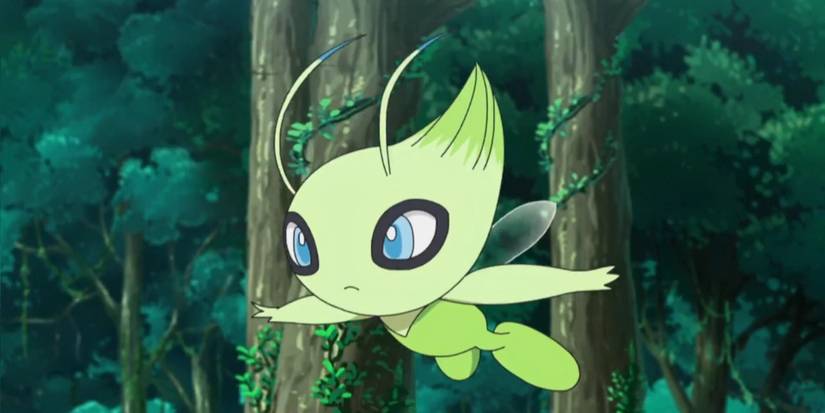 Legendary Gen II Grass-type Celebi laying