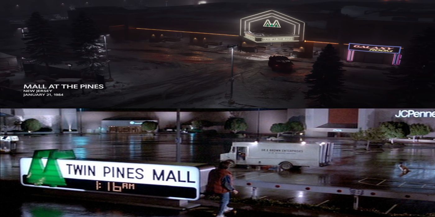 image comparing the mall from a black ops map and back to the future