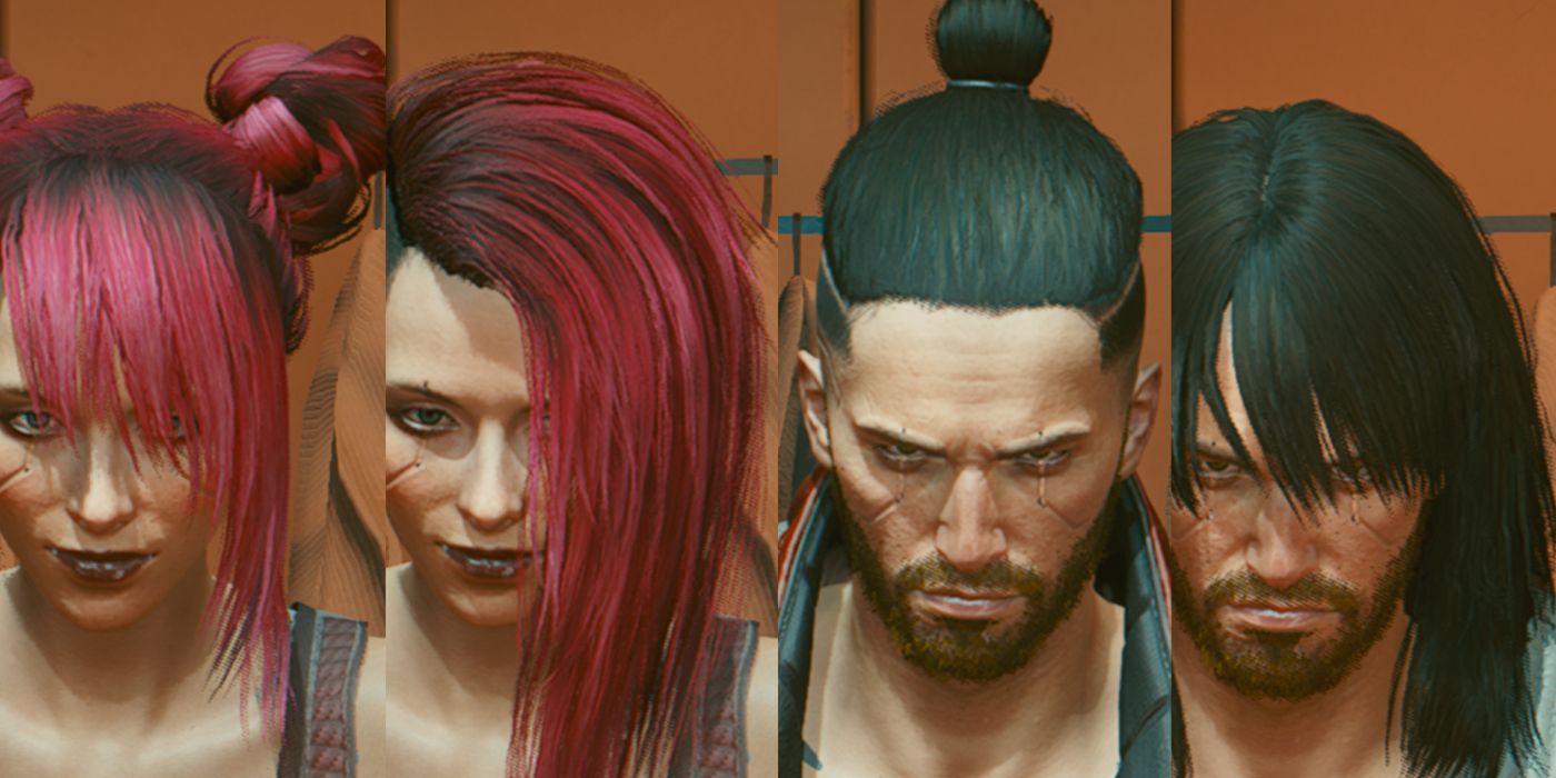 cyberpunk 2077 different hairstyles