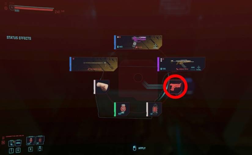 Cyberpunk 2077 weapon wheel