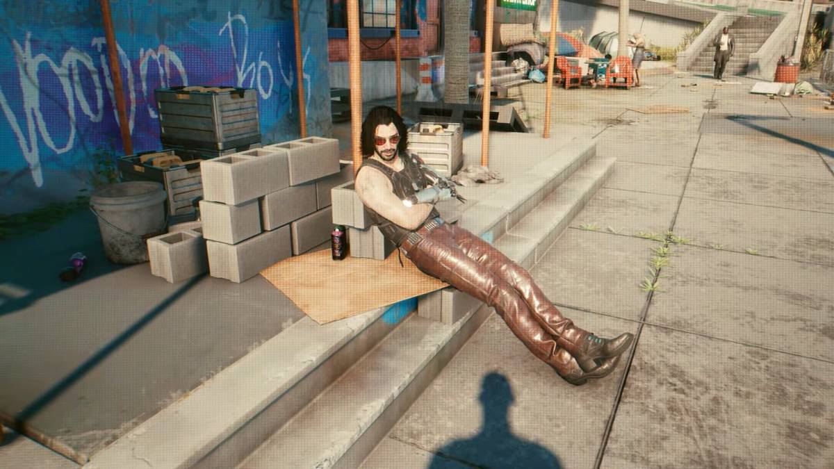 cyberpunk 2077 johnny silverhand outside